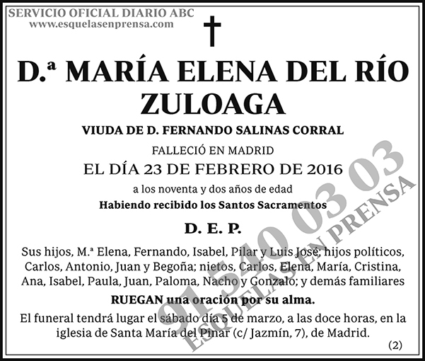 María Elena del Río Zuloaga